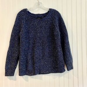Lucky Brand tweedy blue sweater SIZE SMALL